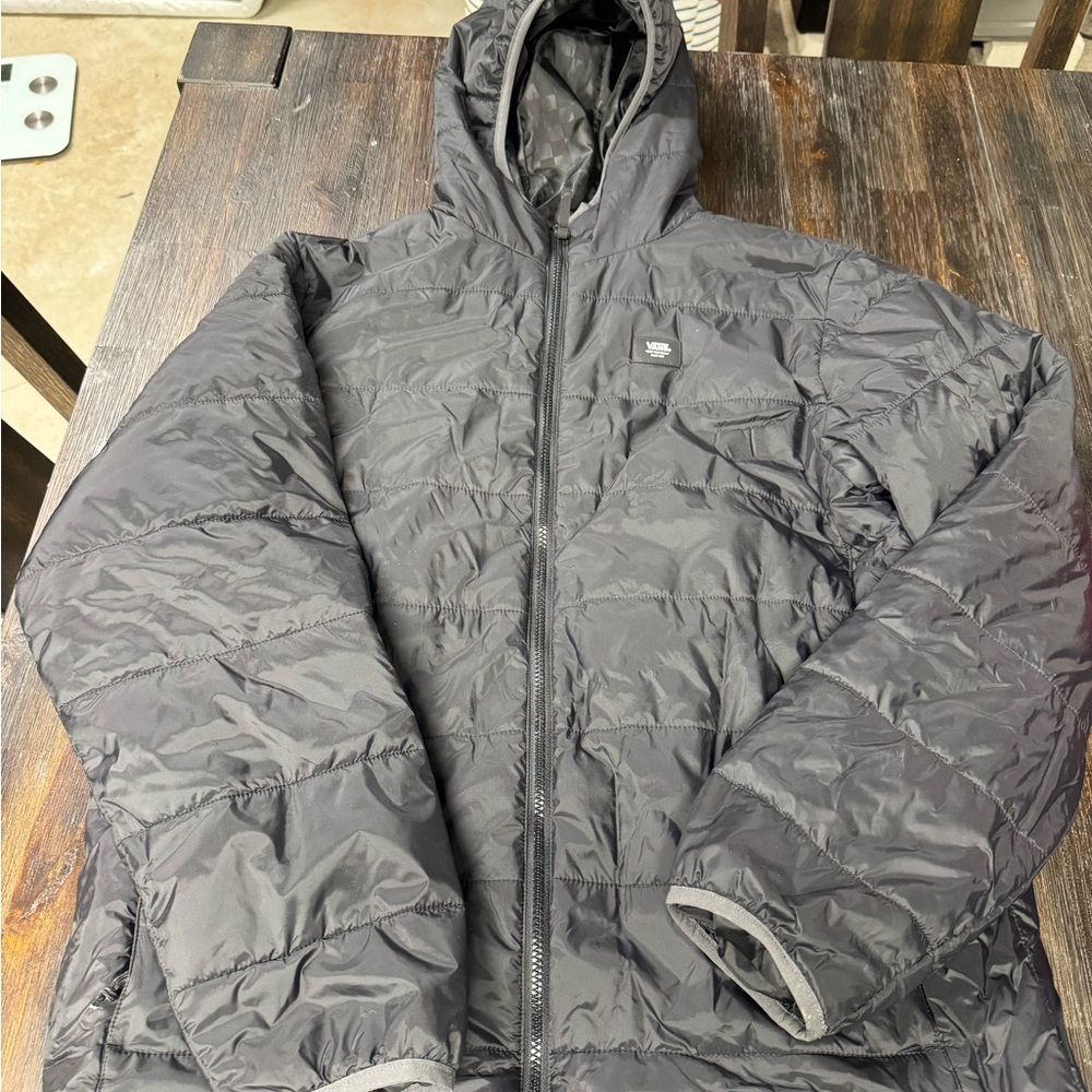 Vans Black Hooded Puffer Jacket